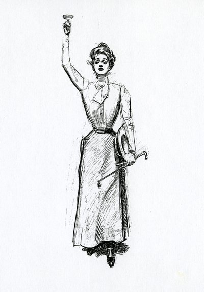 A Gibson Girl Wearing Riding Gear by Charles Dana Gibson